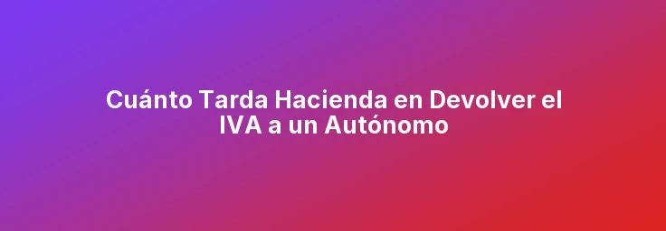 Cuánto Tarda Hacienda en Devolver el IVA a un Autónomo